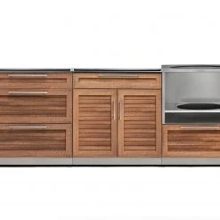 NewAge Products Outdoor Kitchen Stainless Steel 3 Piece Cabinet Set