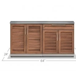 NewAge Products Outdoor Kitchen Stainless Steel 2 Piece Cabinet Set