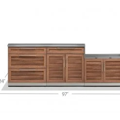 NewAge Products Outdoor Kitchen Stainless Steel 3 Piece Cabinet Set 41 NewAge Products Outdoor Kitchen Stainless Steel 3 Piece Cabinet Set