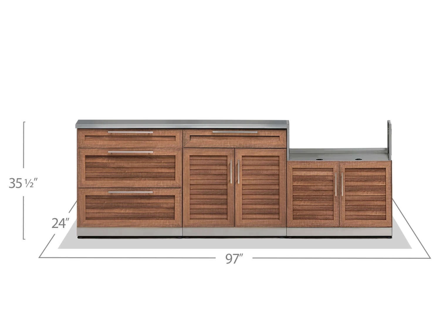 NewAge Products Outdoor Kitchen Stainless Steel 3 Piece Cabinet Set 17 NewAge Products Outdoor Kitchen Stainless Steel 3 Piece Cabinet Set