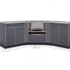 NewAge Products Outdoor Kitchen Aluminum 5 Piece Cabinet Set 15 NewAge Products Outdoor Kitchen Aluminum 5 Piece Cabinet Set