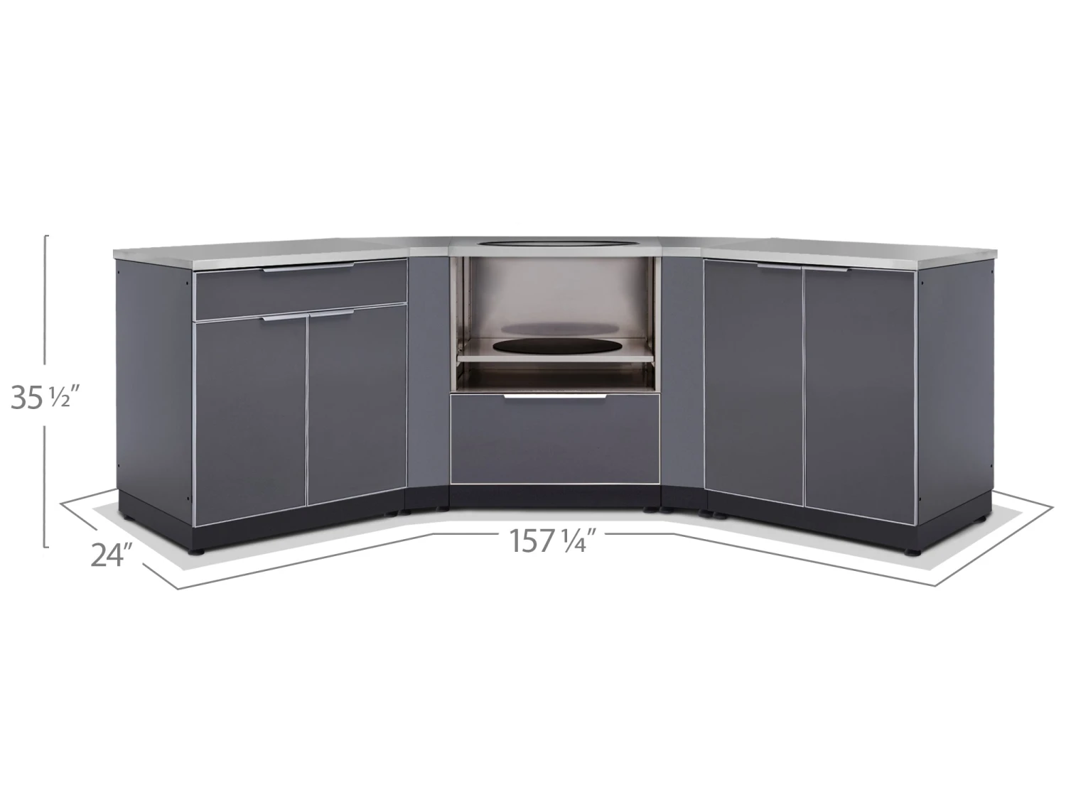 NewAge Products Outdoor Kitchen Aluminum 5 Piece Cabinet Set 4 NewAge Products Outdoor Kitchen Aluminum 5 Piece Cabinet Set