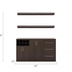 NewAge Products Home Bar 5 Piece Cabinet Set