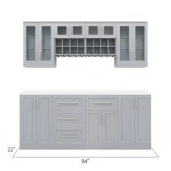 NewAge Products Home Bar Cabinets Home Bar 8 Piece Cabinet Set