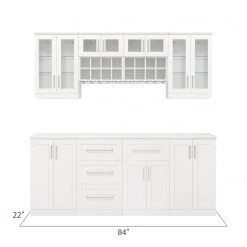 NewAge Products Home Bar Cabinets Home Bar 8 Piece Cabinet Set