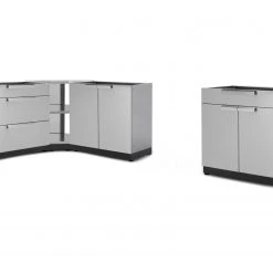 NewAge Products Outdoor Kitchen Stainless Steel 4 Piece Cabinet Set