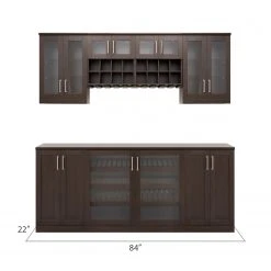 NewAge Products Home Bar 7 Piece Cabinet Set 44 NewAge Products Home Bar 7 Piece Cabinet Set