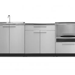 NewAge Products Outdoor Kitchen Stainless Steel 3 Piece Cabinet Set