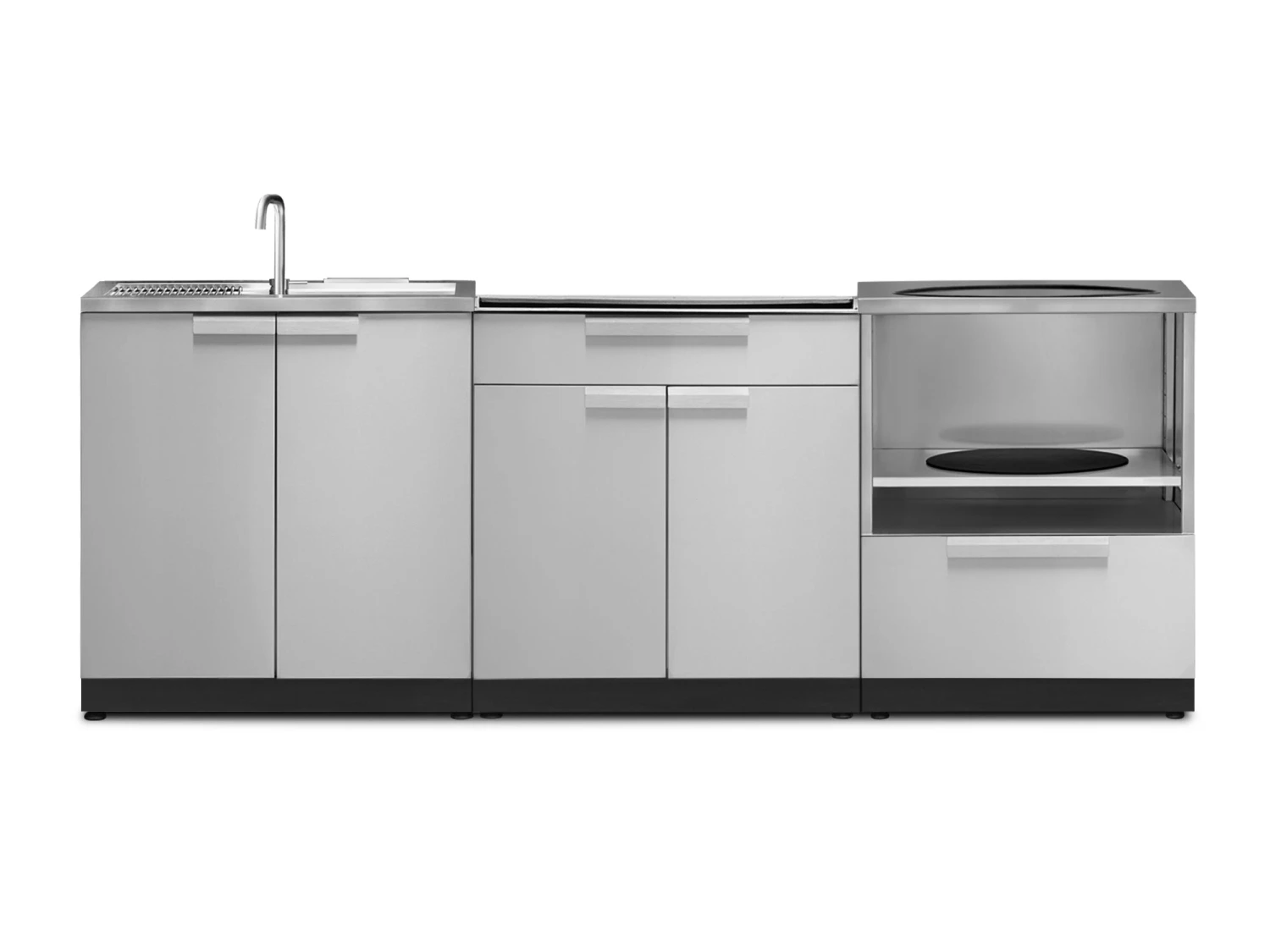 NewAge Products Outdoor Kitchen Stainless Steel 3 Piece Cabinet Set 1 NewAge Products Outdoor Kitchen Stainless Steel 3 Piece Cabinet Set