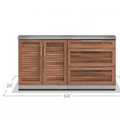 NewAge Products Outdoor Kitchen Stainless Steel 2 Piece Cabinet Set