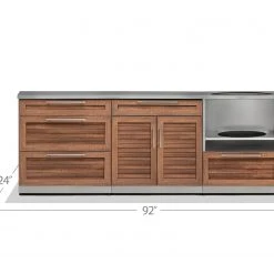 NewAge Products Outdoor Kitchen Stainless Steel 3 Piece Cabinet Set